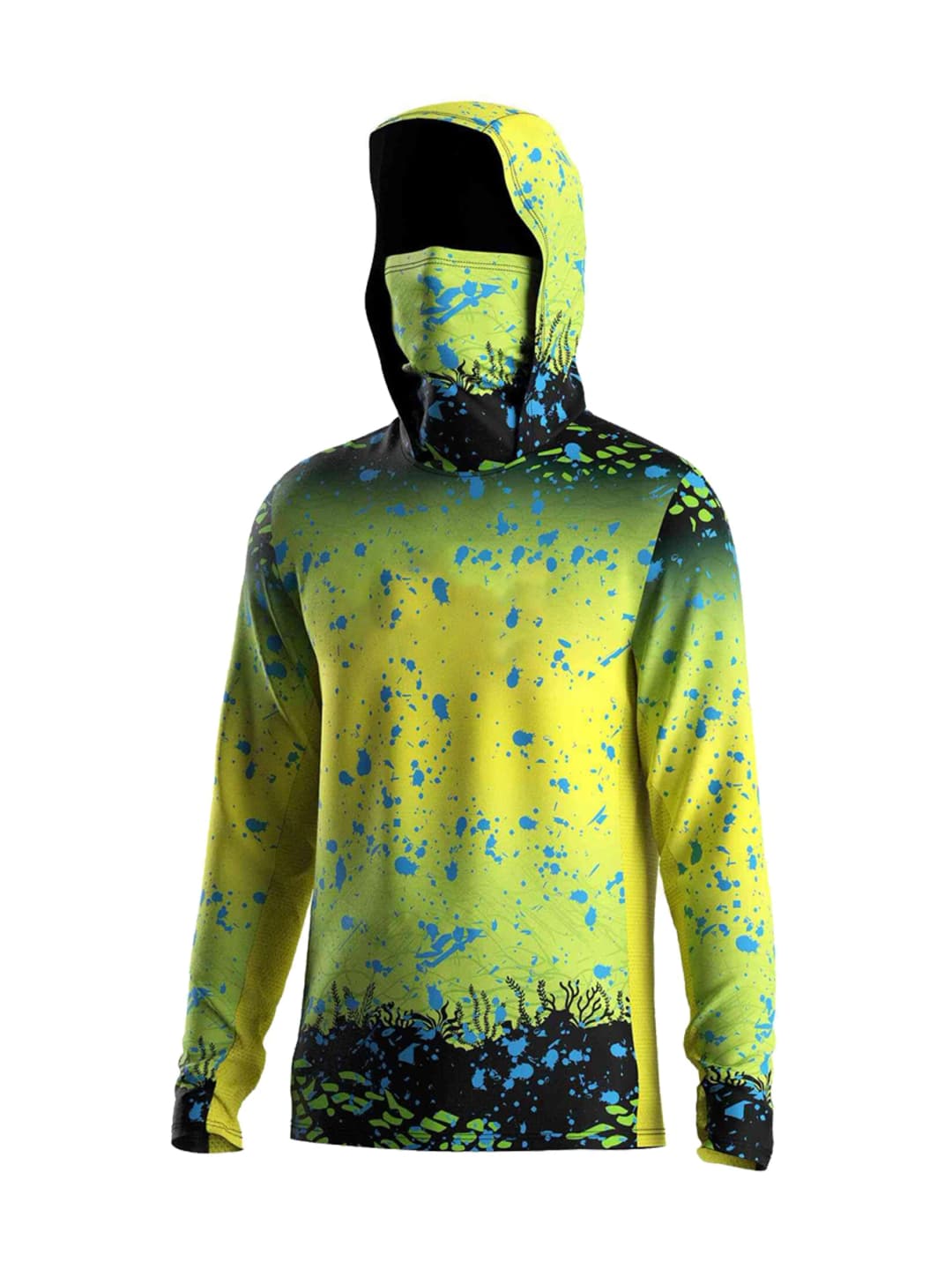 Camisas de Pesca Masculinas de Manga Longa com Capuz UV