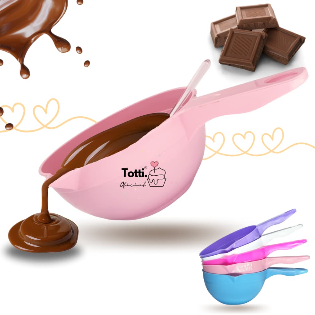 Panelinhas Multiuso Slice Cake Confeitaria Festival Fatias 850ml Derretedeira de Chocolate