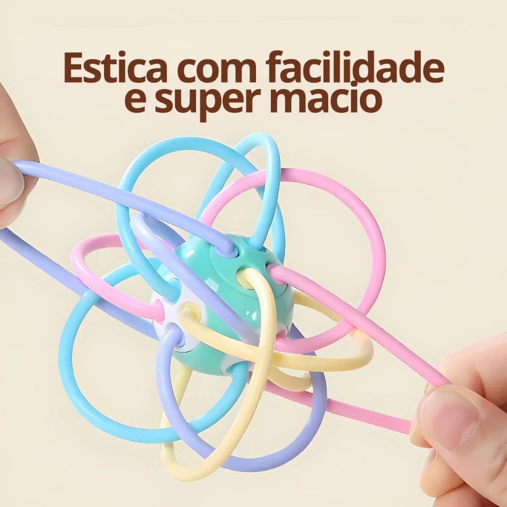Bolinha Silicone Manhanttan Mordedor Brinquedo Infantil Desenvolvimento Macio