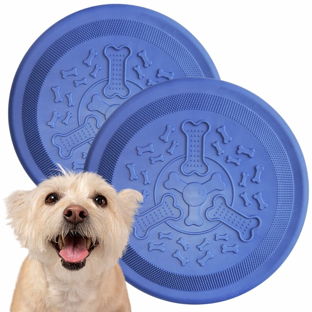 Kit com 2 Discos Frisbee 20cm – Brinquedo Pet Durável para Treino e Diversão Canina
