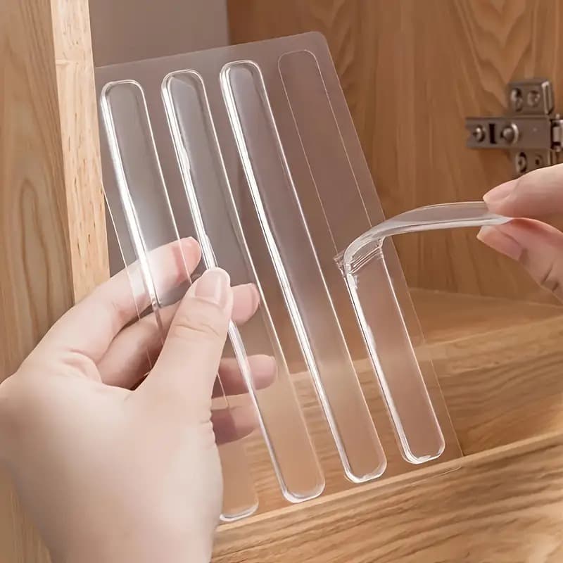 30 Kit Adesivo De Silicone Anti Colisão Amortecedor De Impacto Aplica E Usa Imediatamente Alta Aderência E Discreto