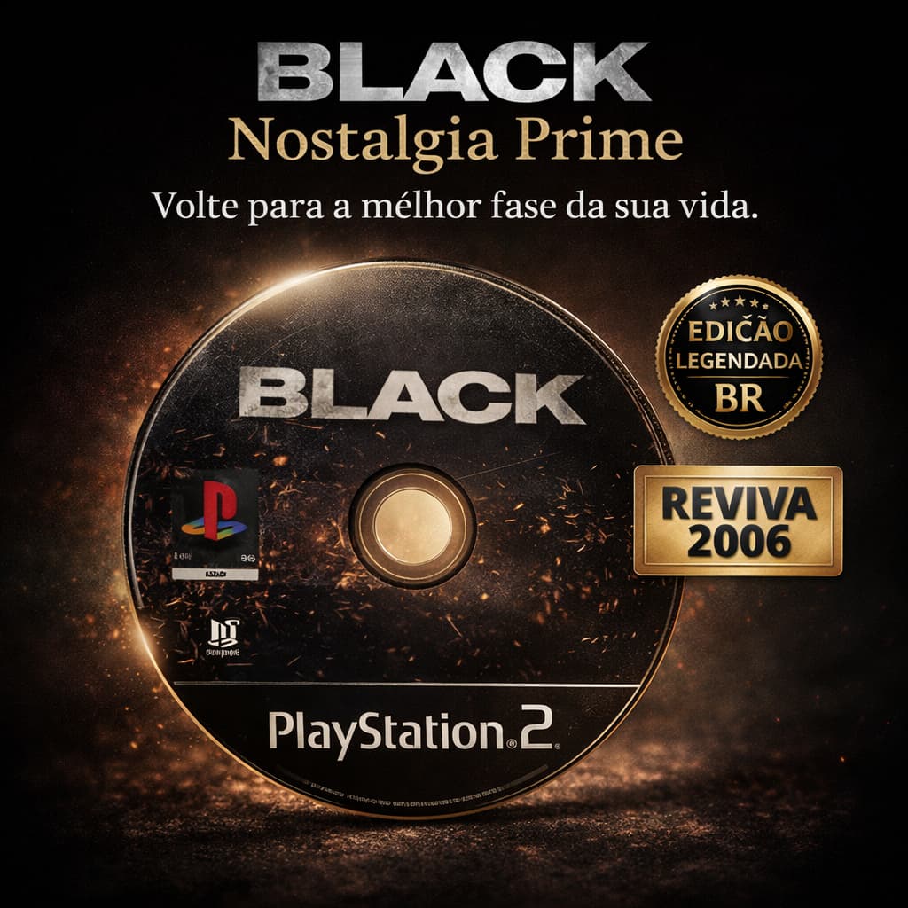Jogo Black Ps2 Português Pt-br Patch PS2 Playstation 2 Mídia De Altissíma Qualidade Oferta