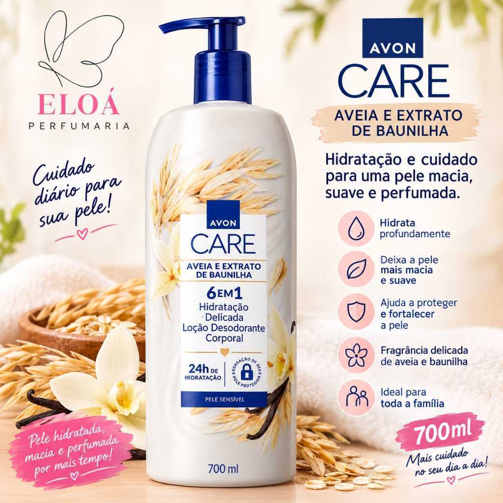 Cuidados Corpo Loção Hidratante Corporal 700ml Avon Care Original