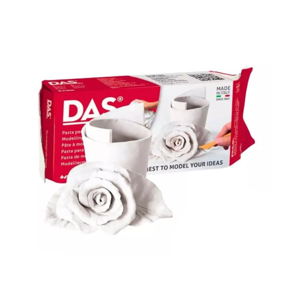 Massa para Modelar Cerâmica Fria (250g, 500g e 1KG) Branca Terracota e Stone - DAS