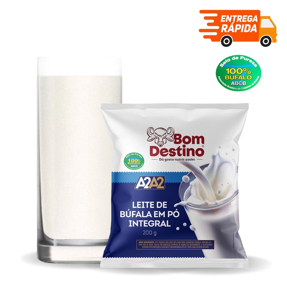 Leite em Pó Integral de Búfala 200g Bom Destino A2A2