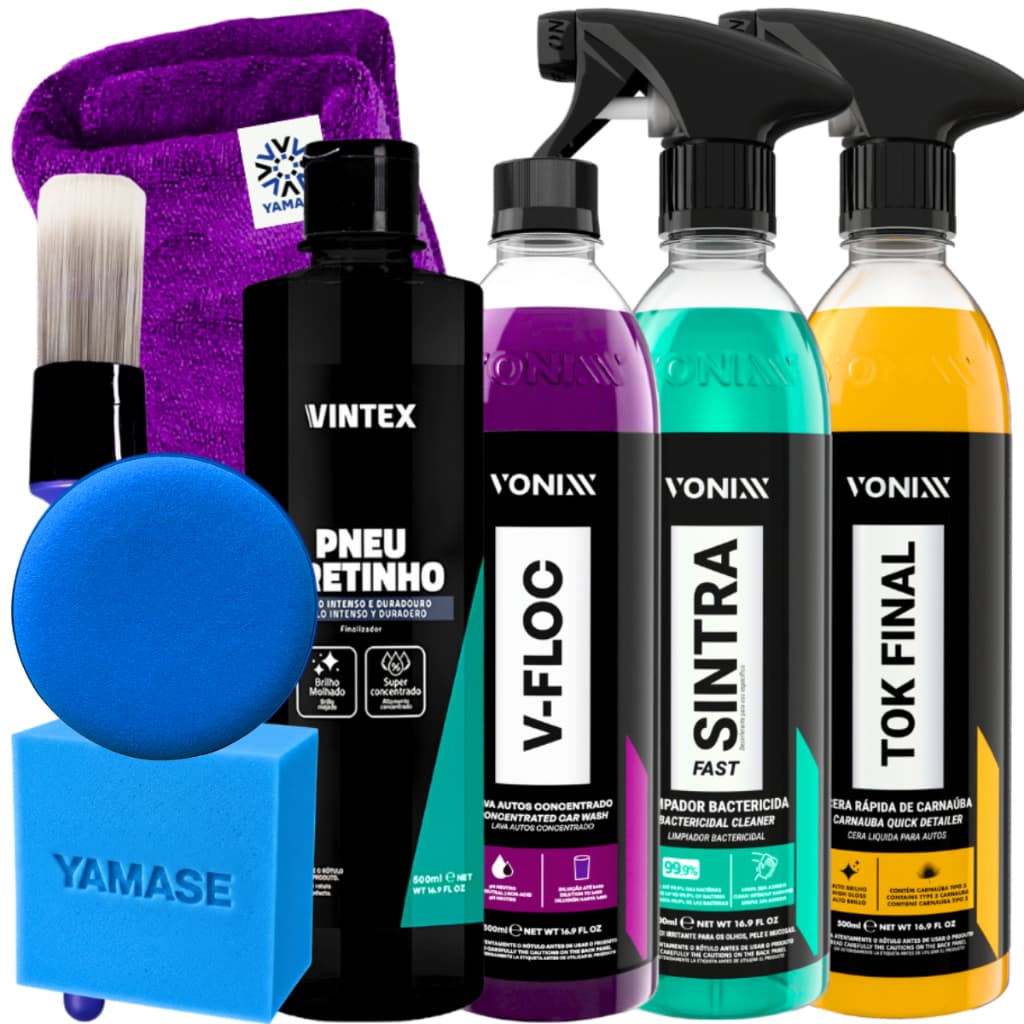 Kit Shampoo V-Floc Cera Tok Final Limpador Sintra Fast Vonixx Pretinho Vintex
