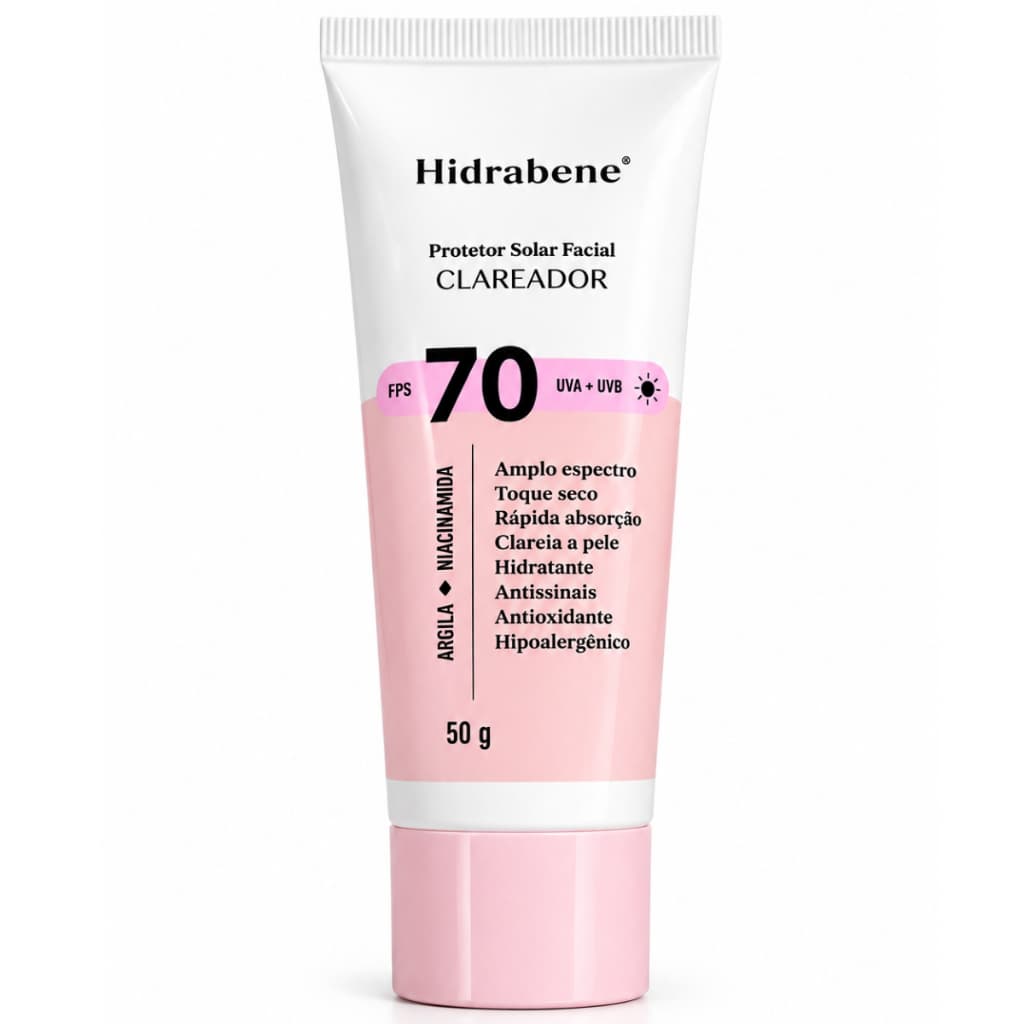 Hidrabene Protetor Solar Clareador Facial 70 FPS