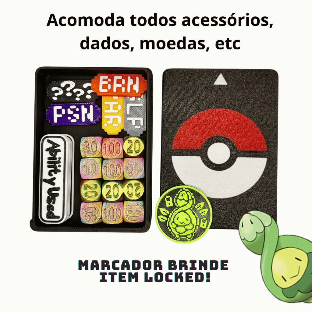 Acessórios Pokémon TCG com Brinde Item Locked - Para Mini Lata - Aniversário Especial 30 anos