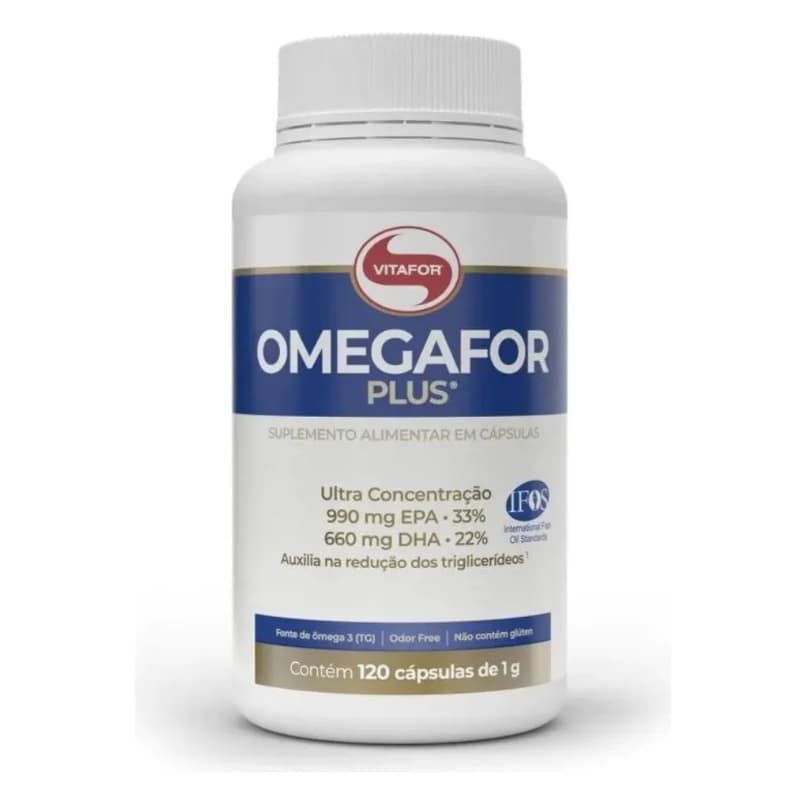 Omega 3 Vitafor Omegafor Plus 120 Caps EPA DHA Alta Concentração Original