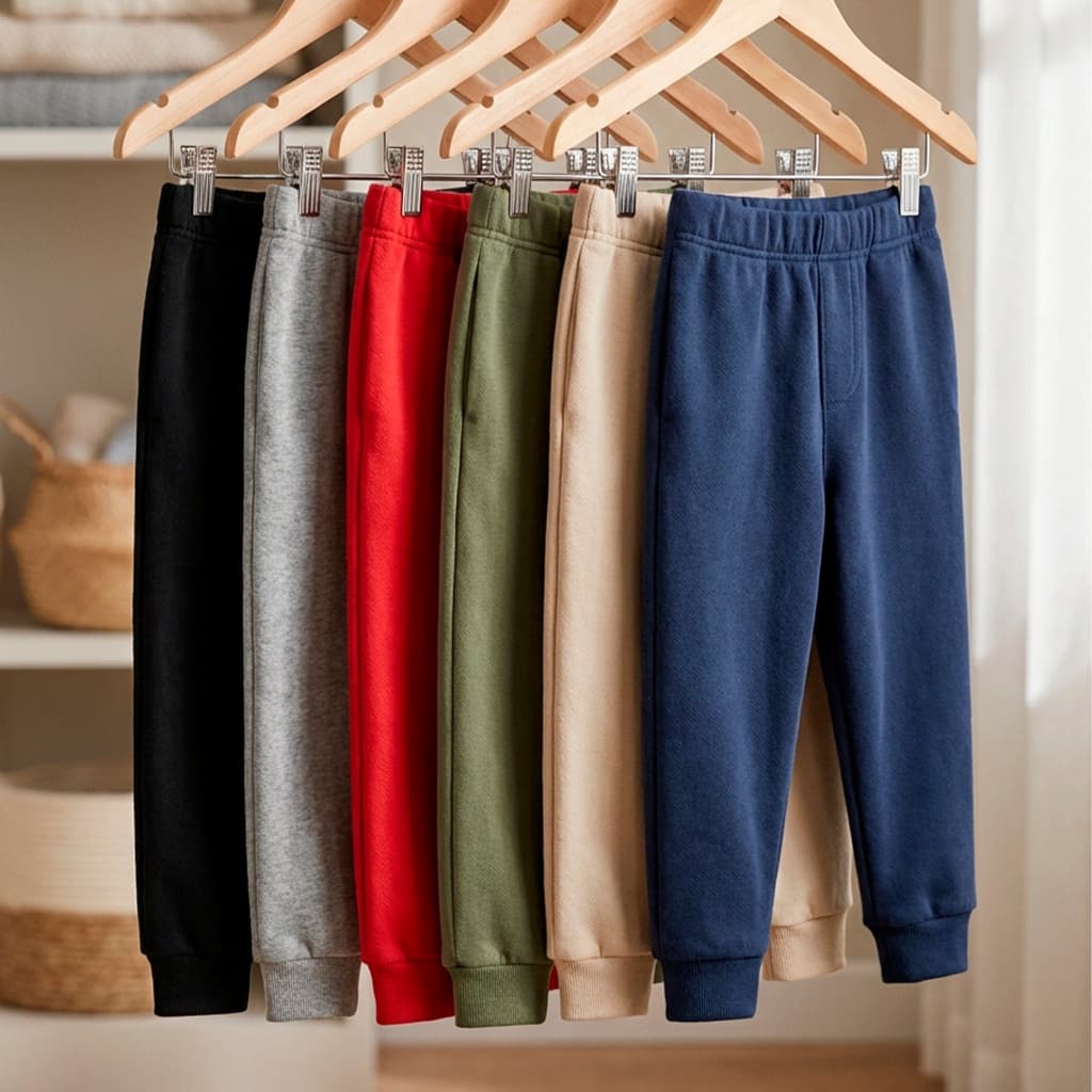 Kit 3 ou 5 Calça Moletom Infantil Menino Peluciada Masculina Bebe Masculino Inverno Frio com Punho em Ribana