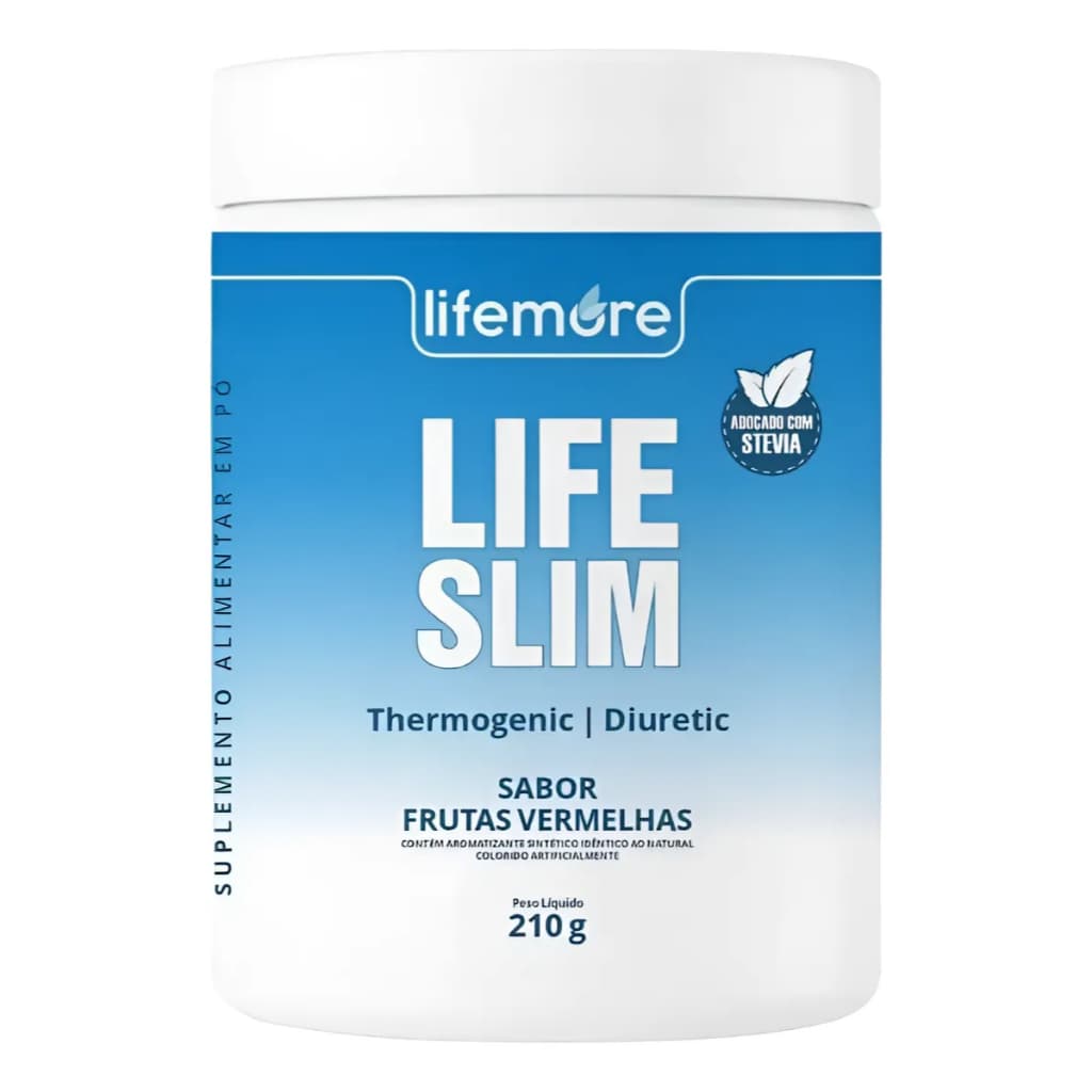Life Slim Termogênico e Diurético Natural e Saudável - 210g Frutas Vermelhas