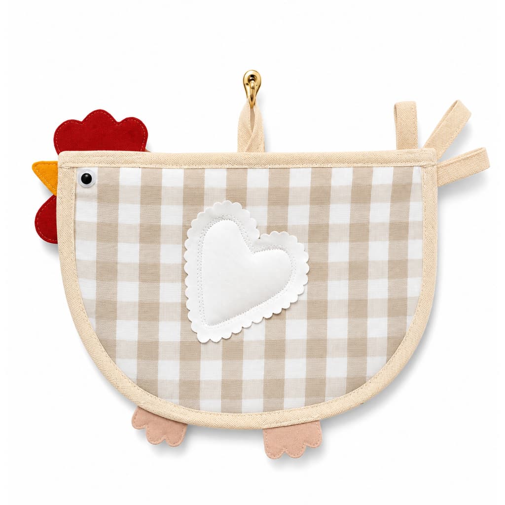 🐔 Pegador de Panela Galinha Térmico em Tecido Artesanal | Descanso de Panela Decorativo para Cozinha