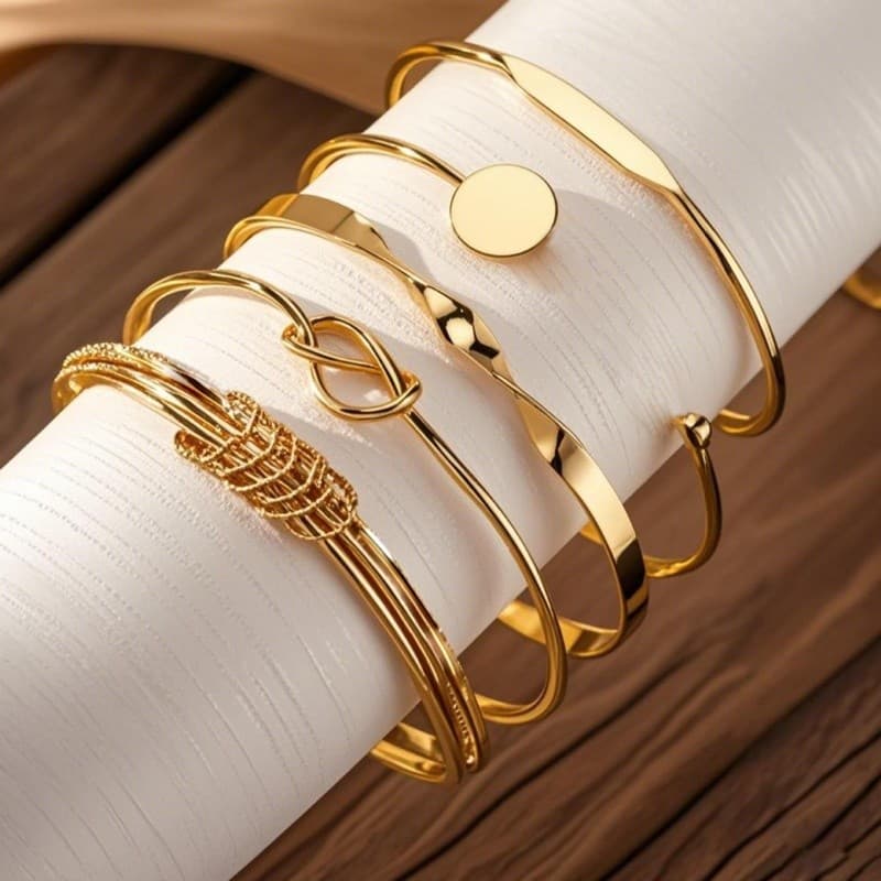 5 Conjuntos Bracelete Para Uso Diário Conforto Inigualável E Fabricação Com Técnicas Aperfeiçoadas