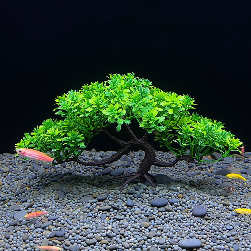 1PC Simulado De Plantas De Aquário Artificial De Pinheiro Acolhedor Acessórios De Decoração De Peixes Tanque Decorações De Paisagismo Aquático