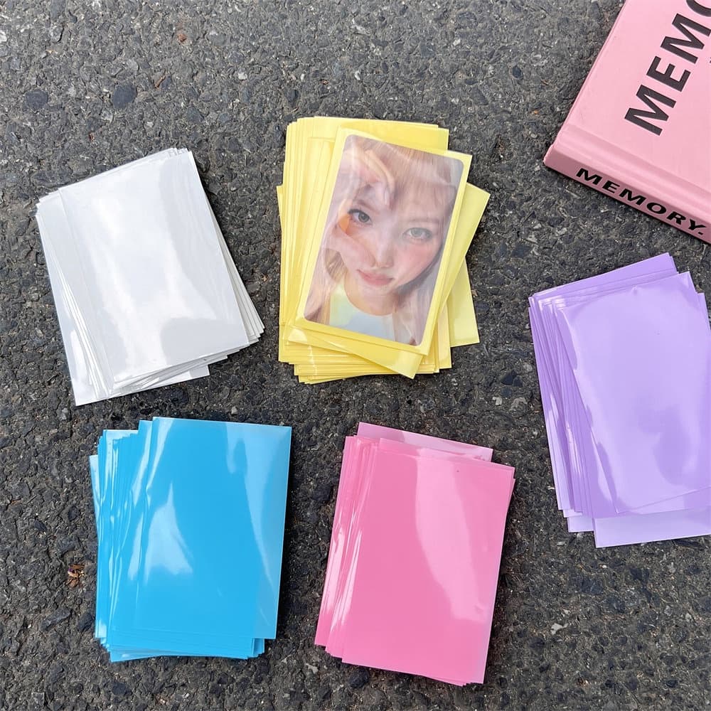 Suporte Para Cartão Colorido Doce , 50 Peças 61 * 91mm Kpop Cortis IVE Idol Photocard Mangas Protetor Coleção De Filme I
