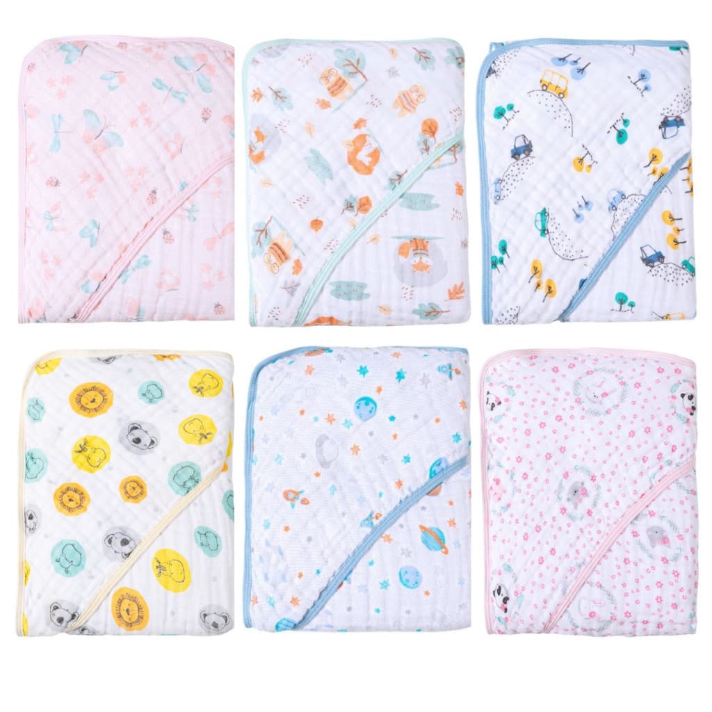 Toalha de Banho Fralda Soft com Capuz para Bebê OU Kit com 2, 3 ou 4 Toalhas