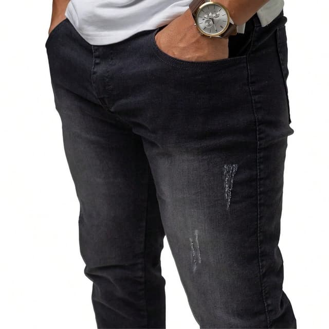 Calça Masculina Jeans Versátil Elastano Premium Modelo Slim Casual Presente de Fábrica LIONS JEANS Homens Sarja.