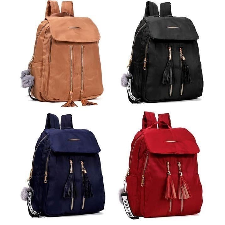 Mochila feminina Oxford com 4 compartimentos impermeável