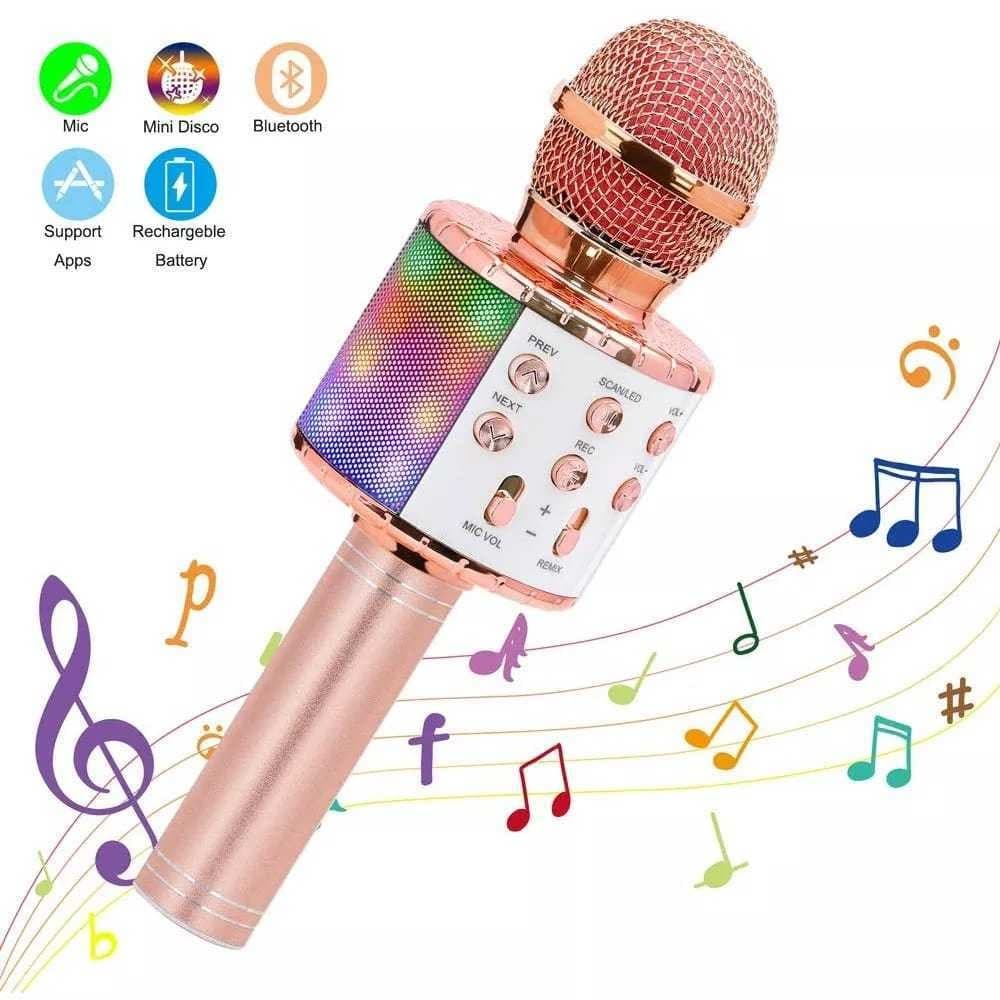 Microfone Bluetooth Sem Fio Youtuber Karaoke Reporter Cores eviadas aleatorio