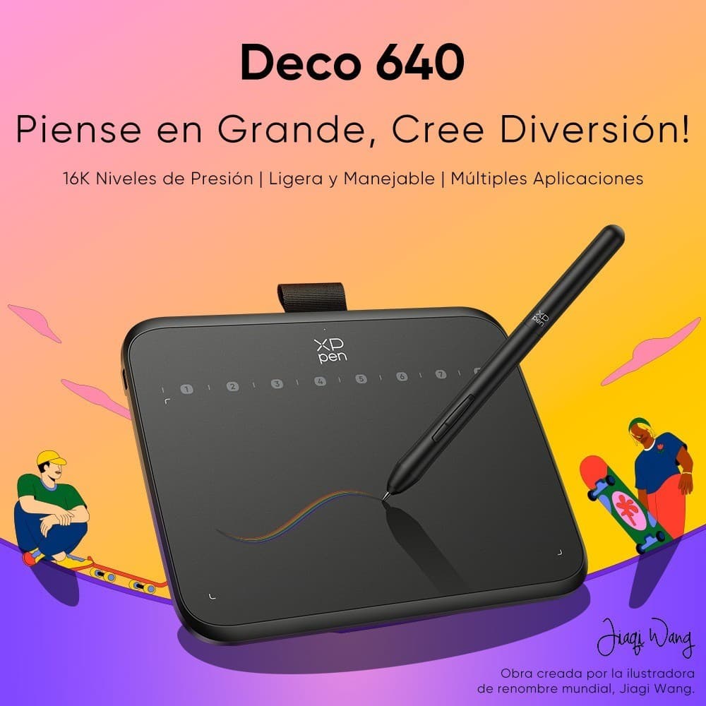 Mesa Digitalizadora 16384 Nivel de presión, soporte de inclinación de 60°, 8 teclas de atajo suaves