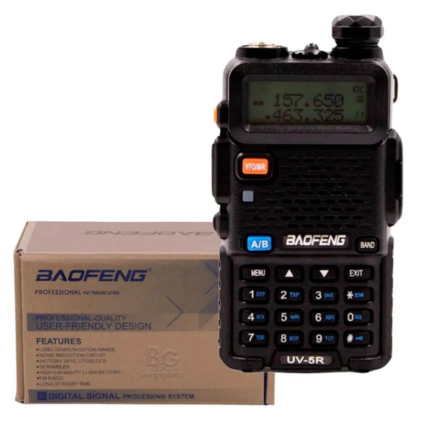 Rádio Comunicador Walk Talk Ht Baofeng Dual Band Uv5r