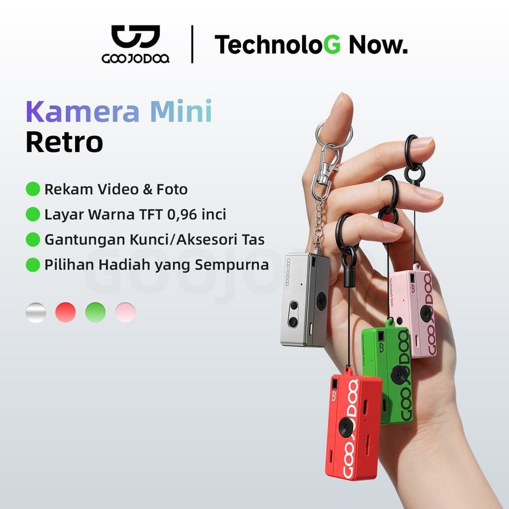 Câmera de polegar GOOJODOQ - Mini câmera de brinquedo retrô com vídeo CCD 720P, presente para crianças e meninas.
