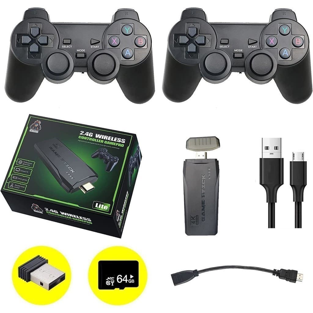 Videogame Stick 10mil 2 Controles Sem Fio Console Portatil Jogos Retro Antigo jimmy