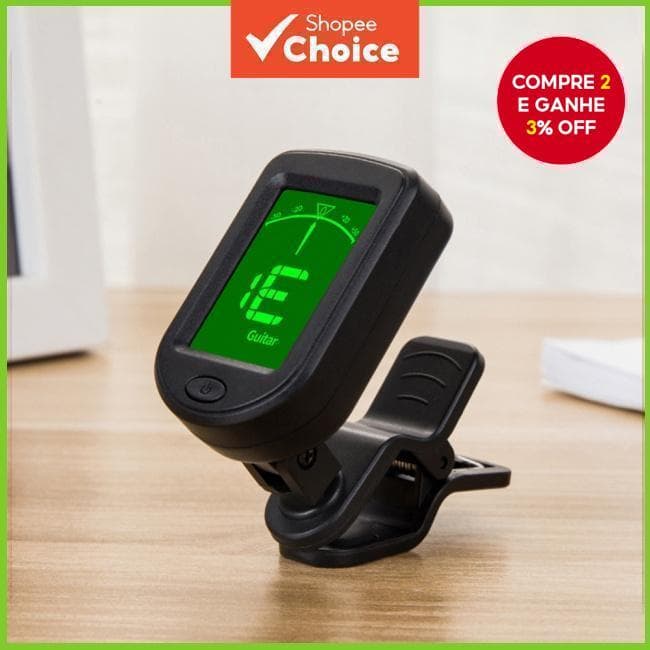 Miwayer Sintonizador Cromático Clip-on Display LCD Afinador De Instrumento De Cordas Para Guitarra Ukulele Violino