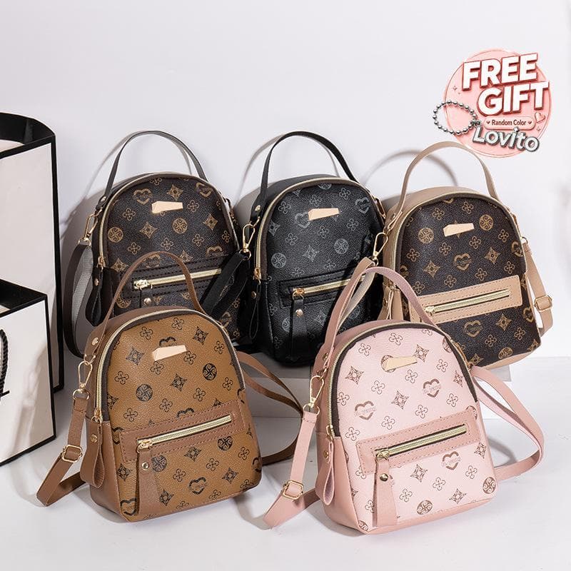 Mochila Floral moda mochila fresca estudante bolsa escolar couro pu