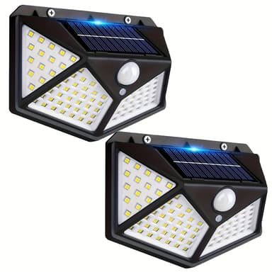 1/2/3 Unidades Luminárias Solares Impermeáveis Prova De Chuva 100 Led Sensor Courtyard Light Promoção