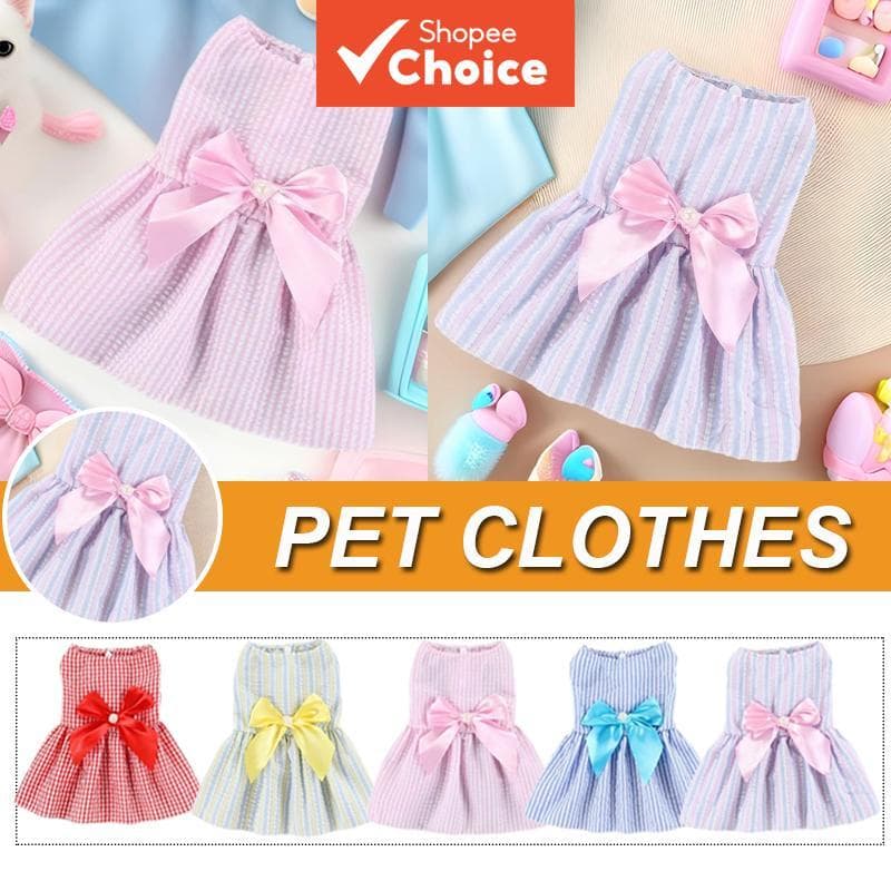 Vestidos Fofos De Princesa Para Cachorro , 5 Peças Com Flores Pequeno , Gatinho , Pelúcia , Verão , Roupas Finas Animais