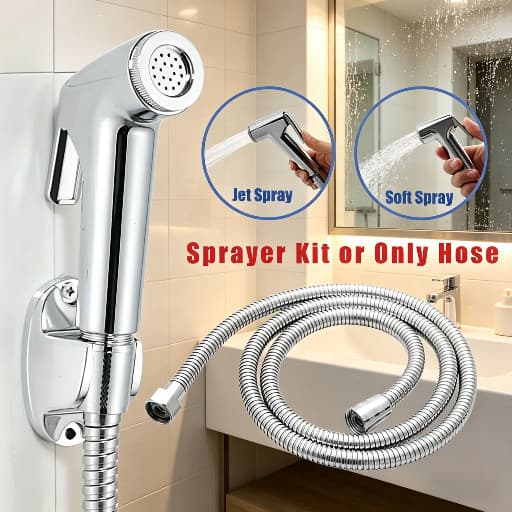 Ducha Higiênica Para Banheiro Completa Luxo Inox 1,2m Chuveirinho Privada