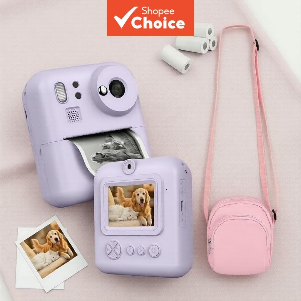 Câmera De Impressão Instantânea 1080P Digital Com 3 Rolos De Papel 32GB Cartão Presentes De Aniversário De Natal Para Cr