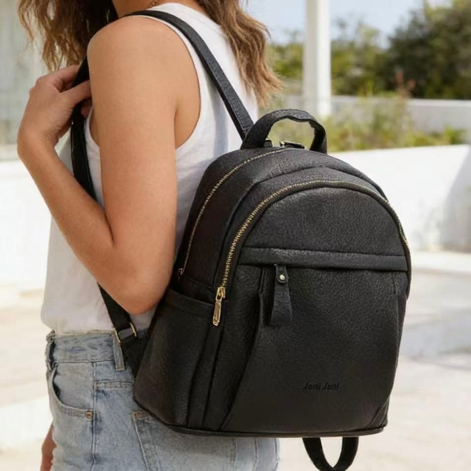 TOMI MITO Bolsa Feminina Simples Com Grande Capacidade Elegante Mochila De Couro PU Estilo Casual B709