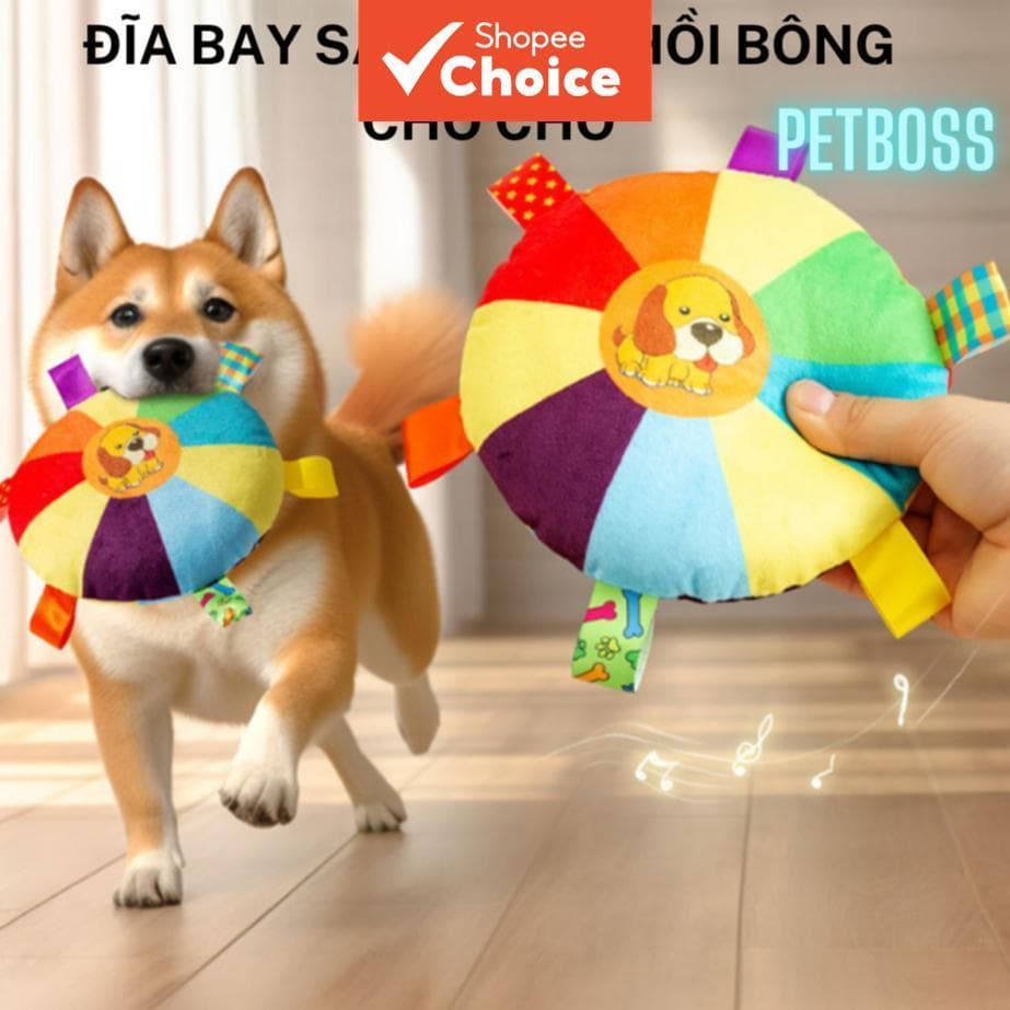 Disco de Pelúcia Interativo com Som para Cães e Gatos - Brinquedo para Mastigar e Aliviar o Tédio, Ajuda a Gastar