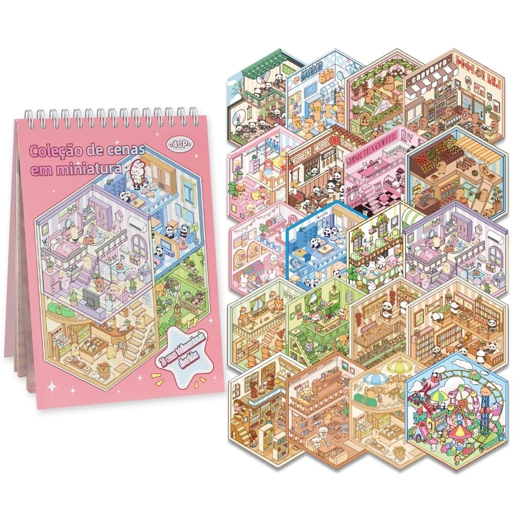 Adesivos 3d Miniatura Cenário De Paisagismo Kawaii Fofo DIY Scrapbooking-CAPIVARA