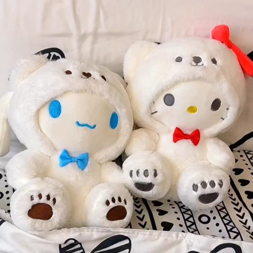 Boneca Dos Desenhos Animados Cross-dressing Urso Branco Série Brinquedo De Pelúcia Bonecas Enviar Namorada Crianças