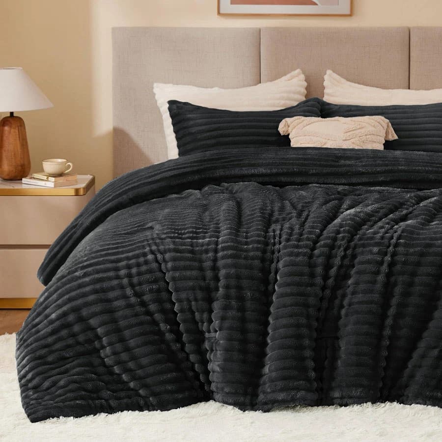 Colcha kit Edredon e Fronhas Queen inverno Fleece Super Macio Quente 2,50 x 2,20