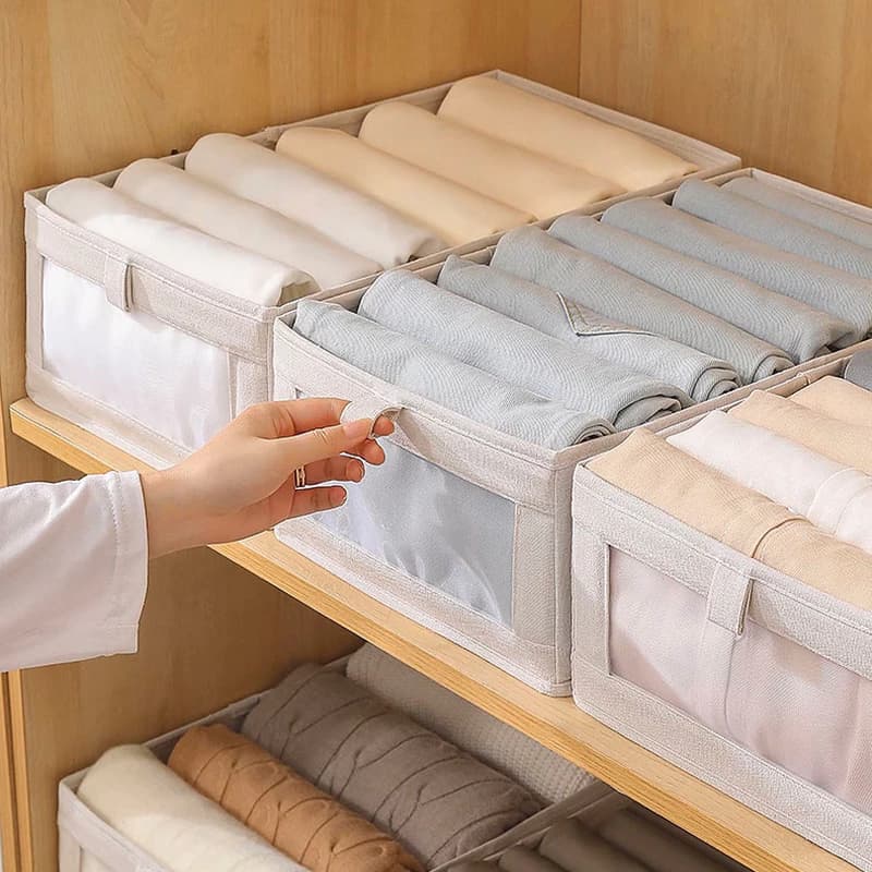 Organizador De Guarda-Roupa Dobrável Para Roupas E Calças Grande Dura Alto Qualidade MC01Ver produto