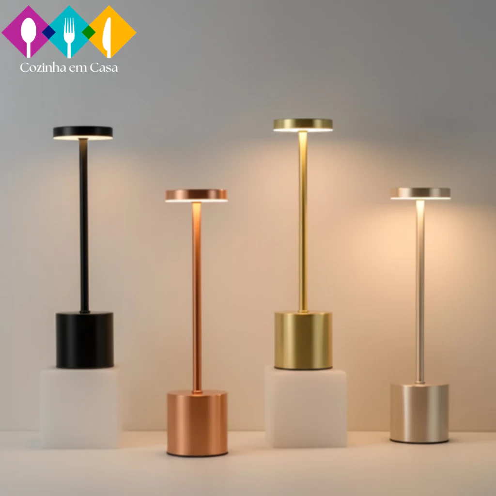 Luminária De Mesa Com Toque Recarregável LED Moderna Abajur Restaurante USB Para Leitura CODVer produto