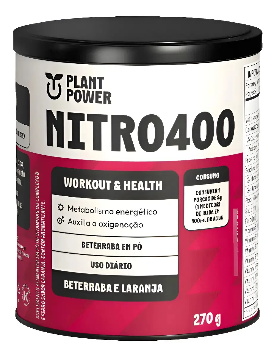 Nitrato Nitro400 Beterraba E Laranja Plant Power 270g