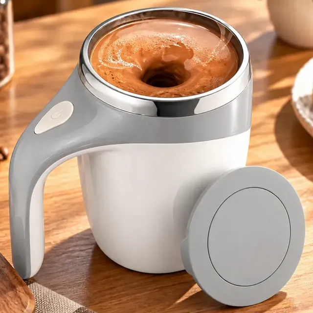 Caneca Copo Inox Misturador De Bebidas Portátil Recarregável Caneca Misturadora Branco Copo Inox Branco