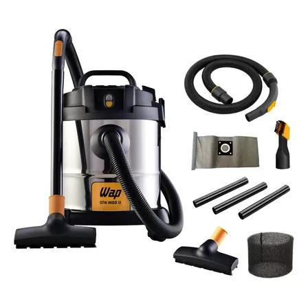 Aspirador de Pó e Água WAP GTW INOX 12 1400W com Bocal de Sopro