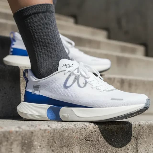 Tênis Fila Kr7 Pro Speed Tech Masculino Corrida Original Run Branco/azul Liso 40 Br