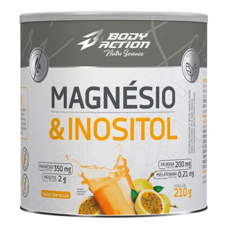 Mineral/Vitamina Bodyaction Nutri Science Magnésio E Inositol Taurina Melatonina 210g em pó sabor Maracujá x 210g