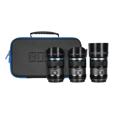 Kit 3 Lentes Sirui F1.2 Sony Aps-c 23mm 33mm 56mm Sony E-mount Preto