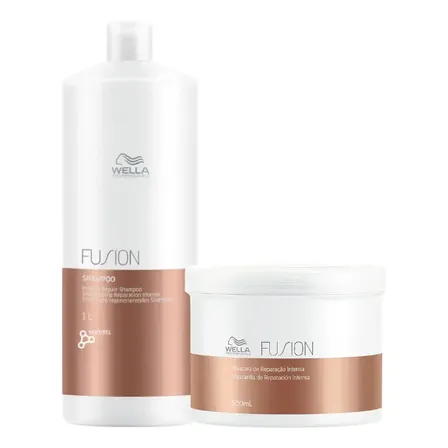 Kit Wella Fusion - Shampoo 1l + Máscara 500ml