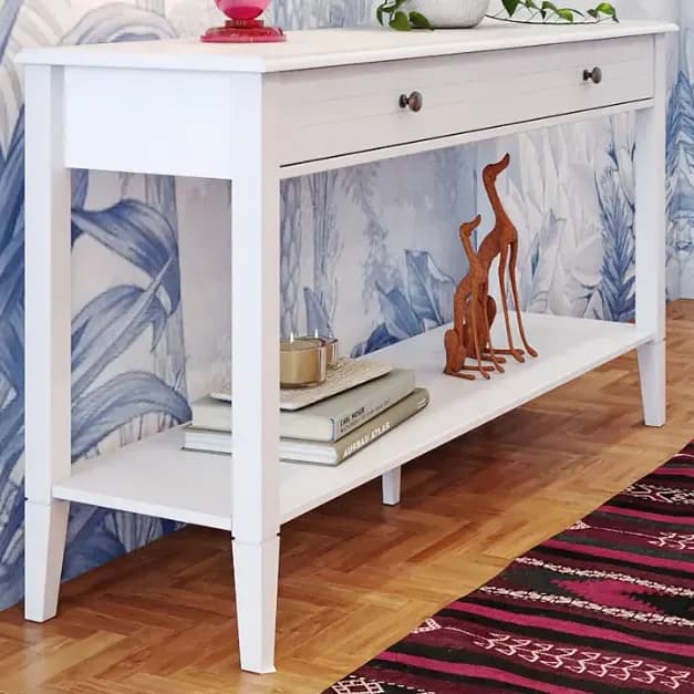 Aparador Madeira Maciça E Mdf 140 Cm Vogue Artemobili Cor Branco