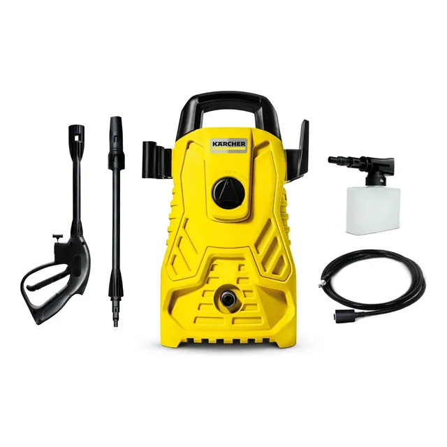 Lavadora de Alta Pressão Kärcher Compacta 1.500 PSI/Libras 1400W 300L/h com Aplicador de Detergente e Lança Regulável 220v