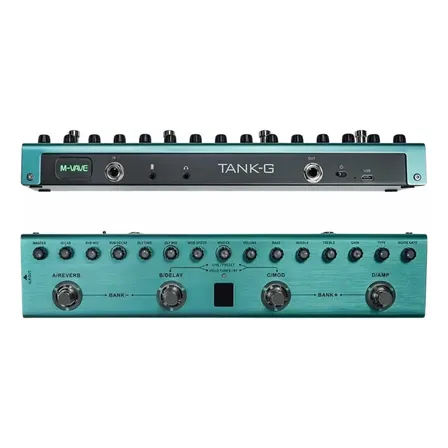 Pedaleira M-Vave Tank-G Pedal de Guitarra Cor Verde-Claro